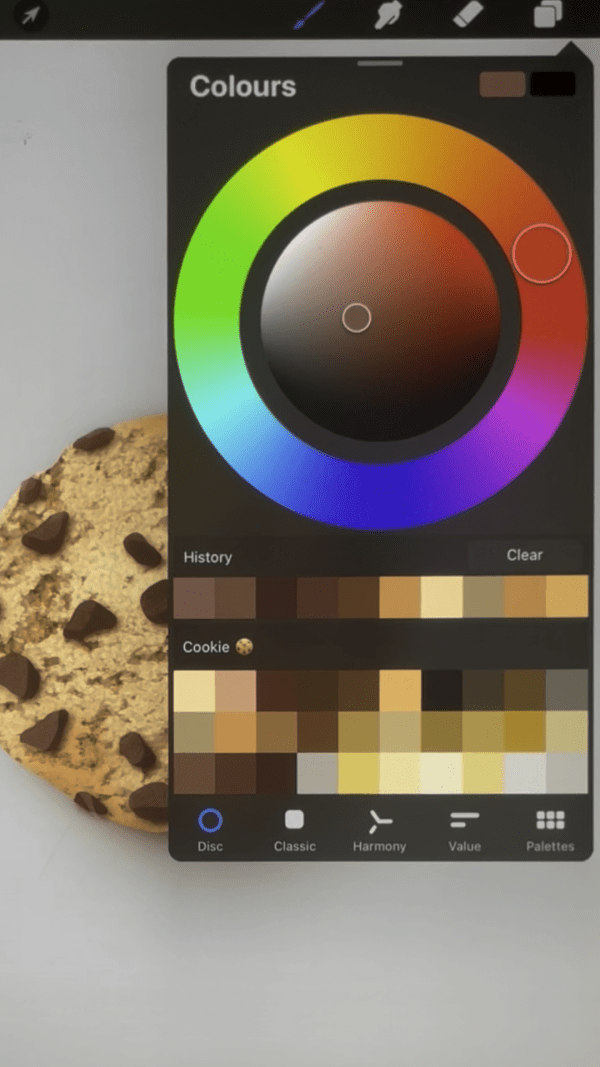 Drawing a cookie ＊ Tutorial, brushes and color palette - DiverDibujos