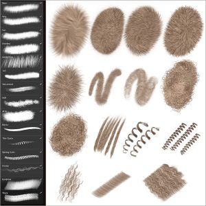 Hair Procreate Brush Set