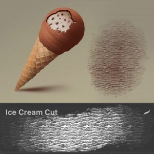 Ice Cream Cut Procreate Brush