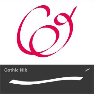 Gothic Nib Procreate Brush