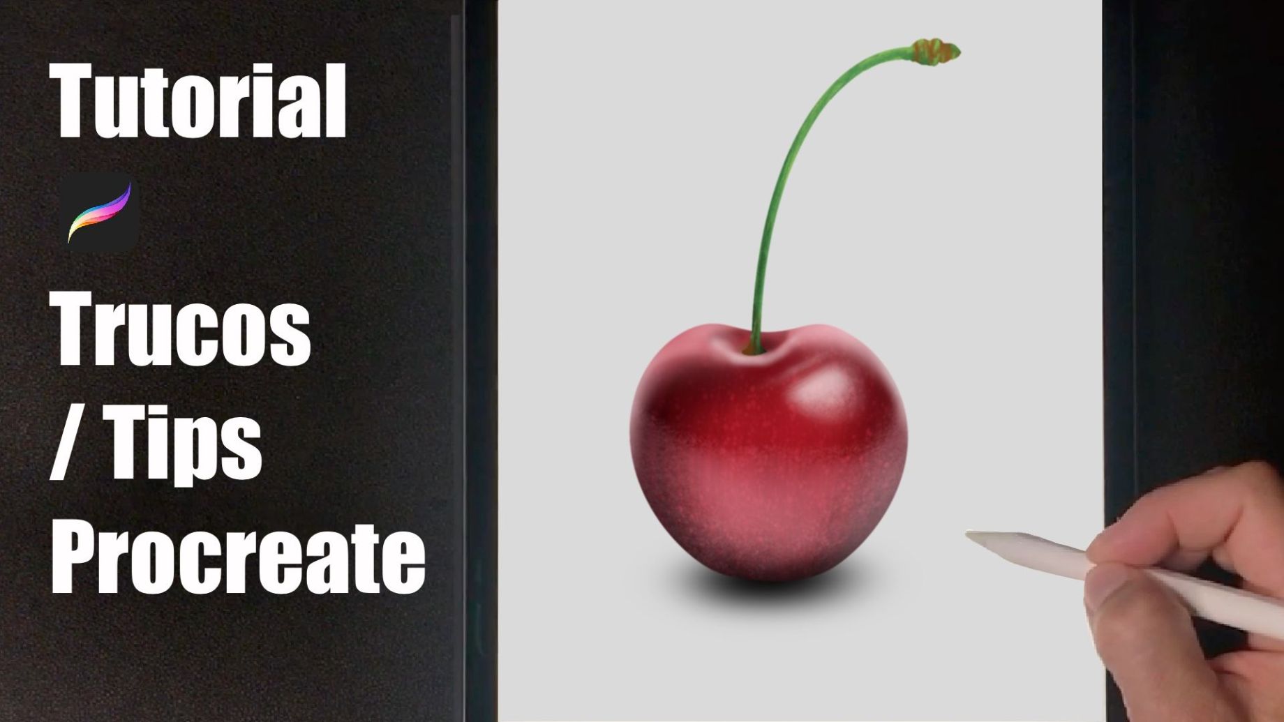 How to draw a cherry in Procreate