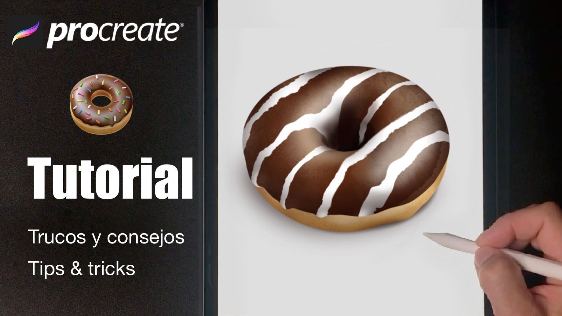 Tutorial Procreate Donut Chocolate