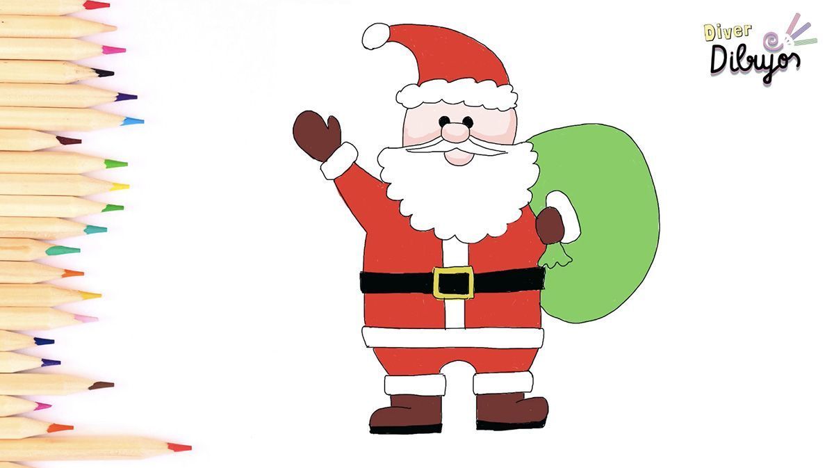 Cómo dibujar a papá Noel